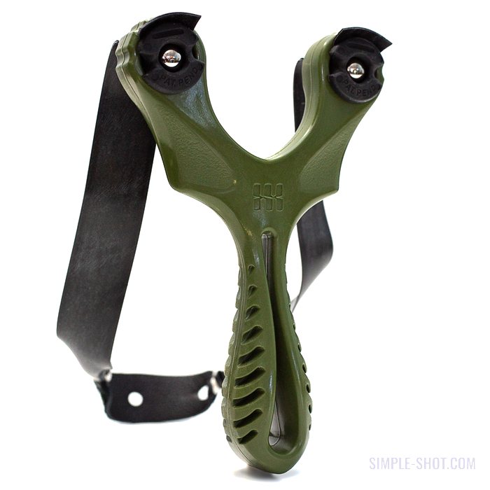 SimpleShot Axiom Ocularis slingshot with Ocularis plug band attachment