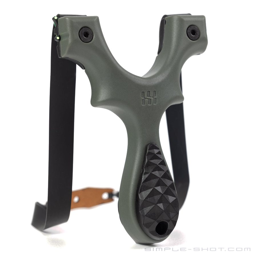 SimpleShot Scout LT2 slingshot frame with Integrated Clips and fiber-optic sights
