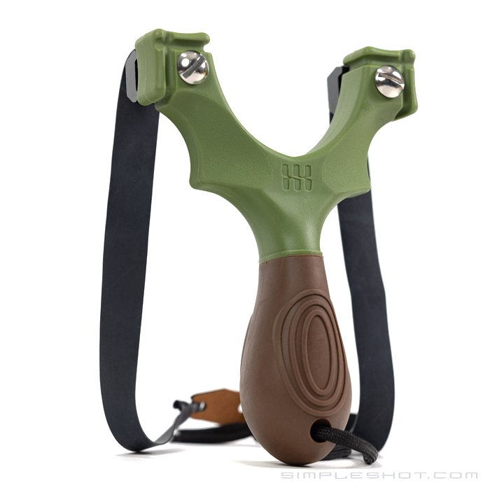 SimpleShot Scout XT slingshot with over-molded rubber grip and FlipClip X