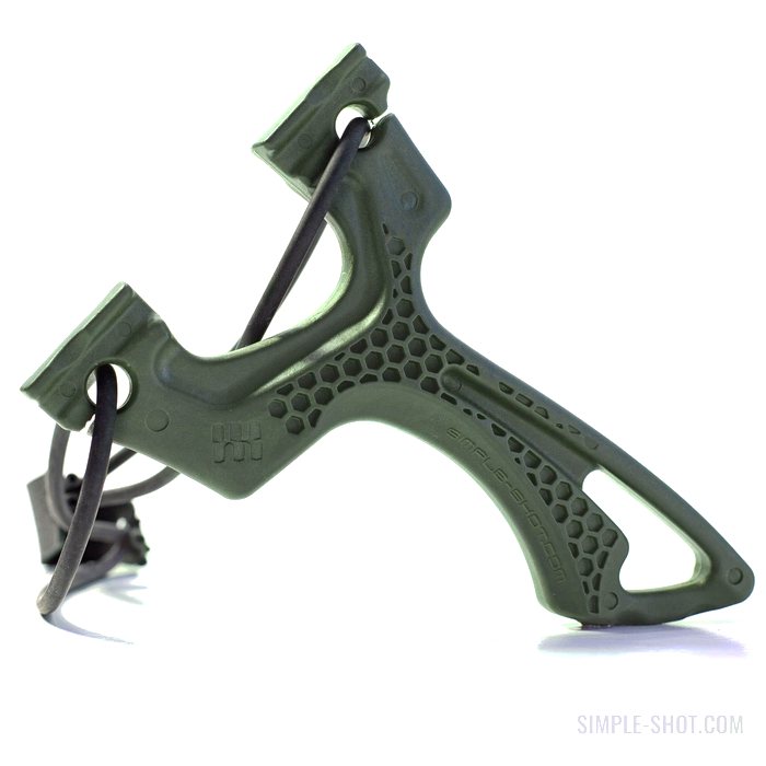 SimpleShot Torque slingshot with looped tubes installed